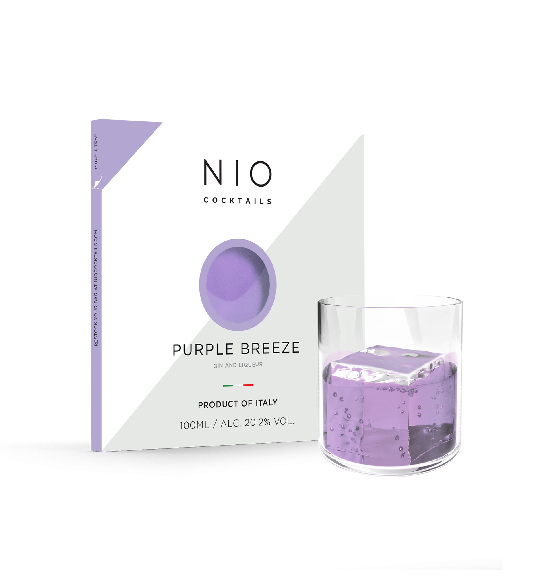 NIO COCKTAILS Purple Breeze glass